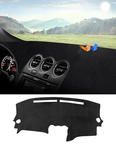 Autorder Dashboard Cover Mat Fit for 2007-2012 Nissan Altima Accessories Dash Cover Flannel Dash Mat Sunshade Glare UV Rays Protector - size: Black 2007-2012 Nissan Altima