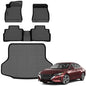 All Weather Floor Mats Cargo Mat Fit for Nissan Sentra 2020-2025 TPE Liners Sentra Accessories Set All Season Guard Odorless Anti-Slip Floor Mats Cargo Mat Black - size: 2) sentra|2020-2025|floor+cargo mats