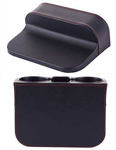 Car Seat Organizer Cup Drink Holders,Multifunctional Gap Filler Storage Box,Insert Organization Helps Reduce Distracted Driving&Holds Phone Mount Mug Bottle Cellphone Coaster Wallet Card (XBD-Black) - color: XBD-Black