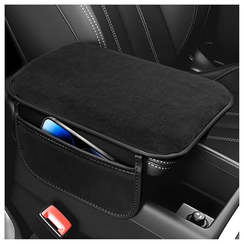 Fuzzy Car Center Console Cover with Side Pockets Design,Soft Arm Rest Cover for Car to Provide Good Elbow Support,Upgraded Cars Middle Console Covers Cars Interior Accessories - color: Style 3