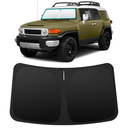 INSAUTO Custom Fit Windshield Sun Shade Accessories for Toyota FJ Cruiser 2007-2014, Foldable Front Window Sunshade, UV & Heat Reflector, Keeps Interior Cool, Includes Storage Bag - size: for 2007-2014 Toyota FJ Cruiser