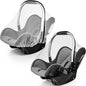 2 Pack Baby Mosquito Net for Infant Car Seats - Mosquito Net for Baby Car Seats, Stroller, Bassinet, Carrier - Breathable Elastic Netting Easy Fitting - Durable Long Lasting Shield (White + Black)