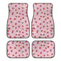 Flower Pink Strawberry Car Floor Mats Front & Rear Car Mats Set of 4pcs Car Carpet Universal Fit for SUV,Vans,sedans,Trucks - color: Flower Pink Strawberry
