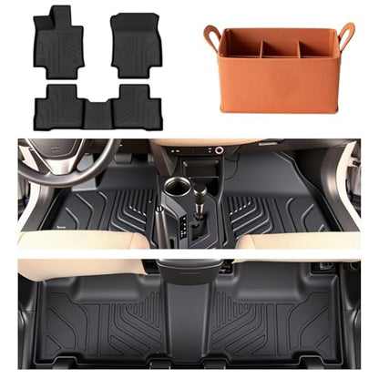 Floor Mats for Toyota RAV4 2013-2018, All Weather TPE Floor Liners Custom Fit Waterproof Non Slip Car Mats Heavy Duty Interior Accessories - size: 13-18 Single Layer Floor Mats