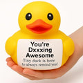 Civaner 7 Inch Emotional Giant Rubber Duck with Positive Message Thank You Gifts Motivational Rubber Duck Gift for Desk, Office, Home Decor Graduation(You're Awesome) - style: You're Ducking Awesome