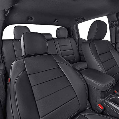 EKR Tacoma Leather Car Seat Covers Custom Fit for Toyota Tacoma 2012 2013 2014 2015 (Regular Seats) - Truck Seat Covers Full Set,Faux Leather(Black) - color: Leather (Black), size: 2012-2015 Tacoma Full Set (Regular Seats)