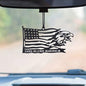 Rear View Mirror Accessories - Car Mirror Hanging Accessories - Car Pendant, Car Charms Ornament - Swinging Ornaments Cars Accessory for Men and Women Hanger - Black (USA Eagle Flag) - style: USA Eagle Flag