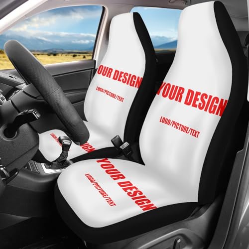 Customized Car Seat Cover for Front Seat - SUV Truck Sedan Van, Printed High Back Saddle Blankets Auto Seat Protectors, Fit Most Vehicles, Auto Seat Accessories - color: Custom Seat Cover