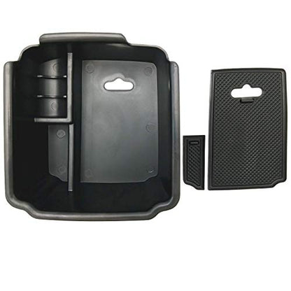 Compatible with VW Tiguan 2018 2019 2020 2021 2022 2023 2024 and 2022 2023 2024 2025 2026 VW Taos Center Console Tray Organizer Insert ABS Armrest Box Secondary Storage