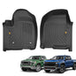 CAT® JustFit™ 3D Custom Fit Floor Mats Chevrolet Silverado 1500/GMC Sierra 2019-2026, Chevy Silverado 2500HD/3500HD Crew Cab/GMC Sierra 2500HD/3500HD Crew Cab 2020–26 Floor Liner Laser Measured Front - style: Chevy Silverado (2019–2026) / GMC Sierra (2020