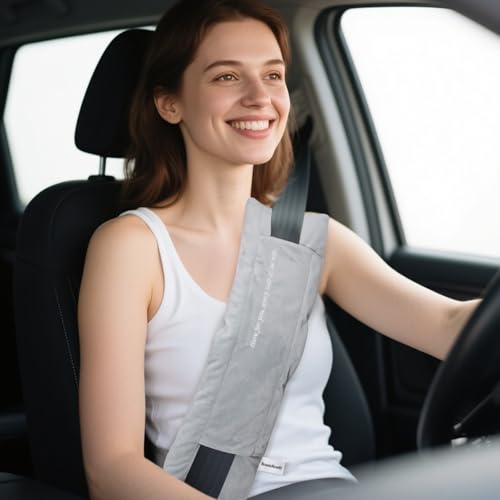 Seat Belt Pillow for Post Surgery, Heart Surgery Pillow, Protector for Breast Cancer, Mastectomy Seatbelt Cushion, Hysterectomy Recovery Pads Must Haves for Adults(Light Gray) - color: Light Gray
