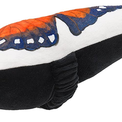 JWH 3D Butterfly Pillow Print Neck Cushion for Car Travel Plane Airplane Trip Headrest Long Flights Essentials Cute Head Rest Sleeping Napping Cushion with Elastic 8 x 12 Inch Orange