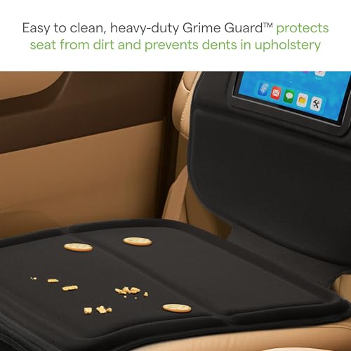Munchkin Car Seat Cover with Tablet Holder for Under Baby Car Seats and Toddler Booster Seats, Elite Seat Guardian Protector, Rear and Forward Facing, Dark Grey - style: Seat Protector with Tablet Holder