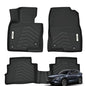 All Weather Floor Mat for Mazda CX-5 2017-2025, TPE Car Mat Full Set Front & Rear 3PCS,Custom Fit Floor Liners - Anti-Slip Waterproof Odorless Easy Clean - Black