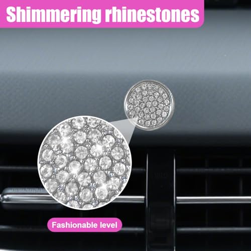 YoRise 4PCS Bling Car Hooks, Crystal Rhinestone Car Storage Hook with Self-Adhesive Backing, Multi-Function Dashboard Hooks, Hanging Mini Hook for Vehicle Cable Keys Sunglasses Hat (White) - color: White