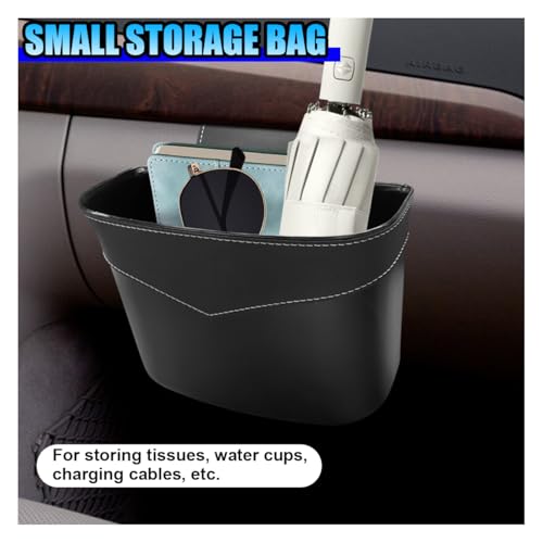 Mini Car Trash Can - Leak-Proof Hanging Car Garbage Can Auto Trash Bag Organizer - Small Garbage Bin Container Vehicle Glove Box Storage Accessories for Cars Home Office (GloveBox)