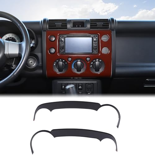 Aunginsy Car Dashboard Navigation Side Decorative Strip Cover Compatible with Toyota FJ Cruiser 2007-2021 Car Center Console Navigation Side Panel Strip Decorative Cover Trim ABS Interior Accessories - color: Matte Black