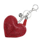 PATIKIL Rhinestone Keychains for Women, Cute Bling Heart Shape Purse Charm for Bag Handbags Car Keys - color: White-red