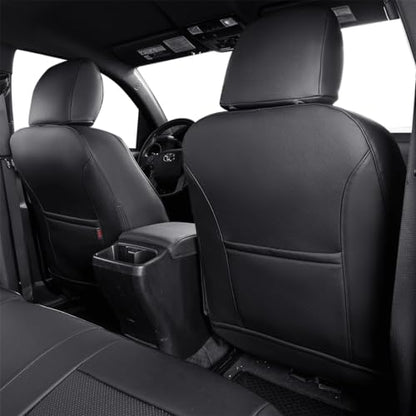 EKR Custom Fit Tacoma Car Seat Covers for Toyota Tacoma 2016 2017 2018 2019 2020 2021 2022 2023 Access Cab -Full Set,Faux Leather(Black) - color: Leather (Black), size: 2016-2023 Full Set Access Cab,2DR