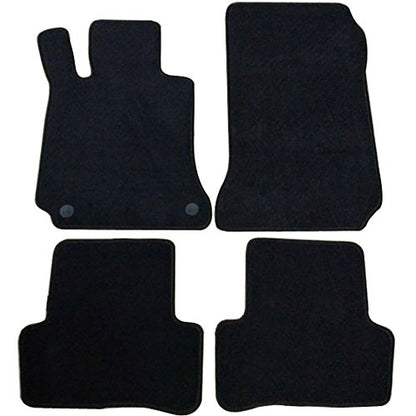 Floor Mats Compatible with 2008-2011 Benz W204, C-Class 4Dr Factory Fitment Car Floor Mats Front & Rear Nylon by IKON MOTORSPORTS, 2009 2010
