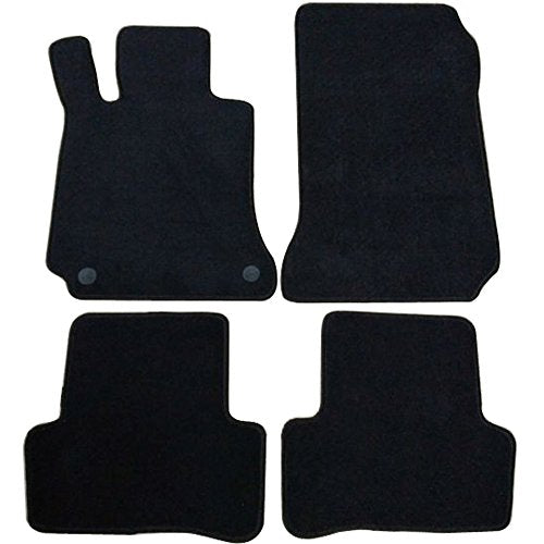 Floor Mats Compatible with 2008-2011 Benz W204, C-Class 4Dr Factory Fitment Car Floor Mats Front & Rear Nylon by IKON MOTORSPORTS, 2009 2010