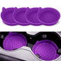 SINGARO Car Cup Holder Coaster, Silicone Cup Holder Insert, Universal Non-Slip Cup Holders, Car Accessories Interior for Women and Man 4 Pack Purple - color: Deep Purple