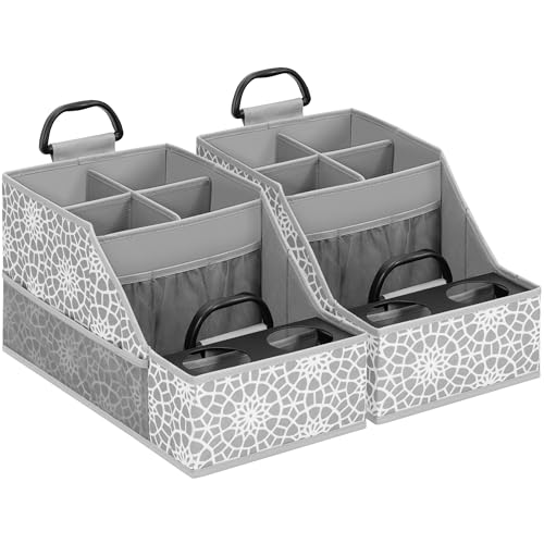 Car Seat Organizer Backseat Front Seat, Car Organizer With 12 Storage Compartments 2 Cup Holders, Snack Storage For Kids Baby, SUV Truck Van Collapsible Storage Bag For Travel, PT, 2PK - color: Pattern, size: 2 Pack