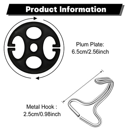 24 Pieces Car Seat Cover Plum Plate Metal Hook,12 Pcs Plastic Car Seat Covers Chucks,12 Pcs Metal Hooks Locking Clip Plastic Card Fixed Fastener Buckle for Seat Replacements Accessories(Black)