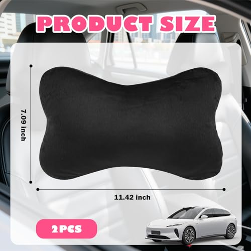 2PCS Soft Car Headrest Pillow,Ergonomic Car Neck Pillow for Driving Relief Neck Fatigue,Universal Cars Pillows Headrest for Cars Interior Accessories with Detachable Cover