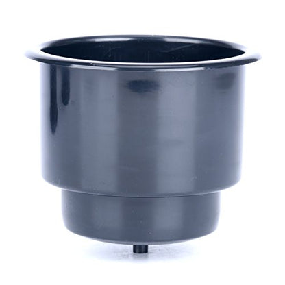 (Set of 3) Amarine-Made Black Recessed Plastic Cup Drink Can Holder with Drain for Boat Car Marine Rv - Black - size: 3
