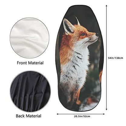 Dujiea Red Fox Car Front Seat Covers 2 Pcs Universal Auto Seat Covers Front Seats Only, Vehicle Bucket Seat Protectors Fit for Most Car SUV Sedan and Truck - color: Red Fox