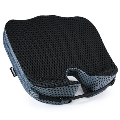 Large Memory Seat Cushion,Car Seat Cushion are Used to Relieve Sciatica, Suitable for Offices, Cars, Wheelchairs, Multi-Purpose (Black Mesh)