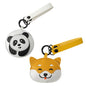 Cute Cartoon Keychain for Girl and Boy, 2 PCS Animal Key Ring Charm for Handbag, Purse, Backpack, Car Keys - color: White Yellow (Panda+dog)
