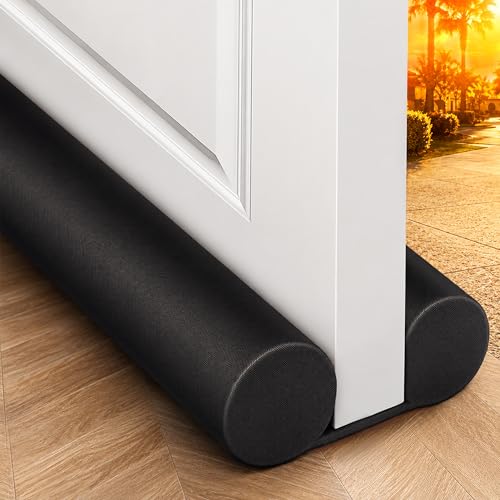 MAXTID Under Door Draft Stopper 36 Inches Black Door Bottom Seal Strip Weather Draft Guard for Bottom of Doors Gap Filler Interior Door Sweep - color: Black, size: 36 in