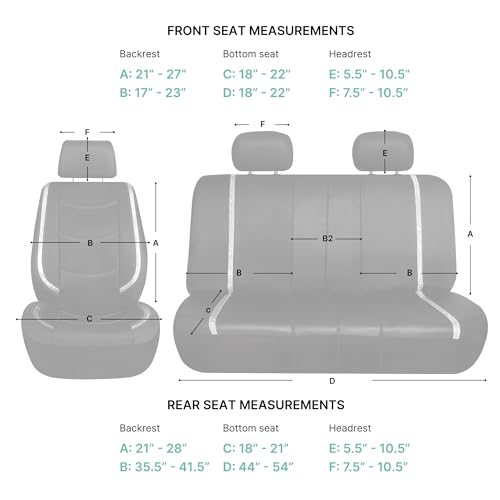 FH Group Galaxy13 Metallic Striped Deluxe Leatherette Car Seat Covers with Matching Carpet Floor Mats – Full Set, Universal Fit, Airbag Compatible for Cars, SUVs & Sedans, Blue - color: Blue