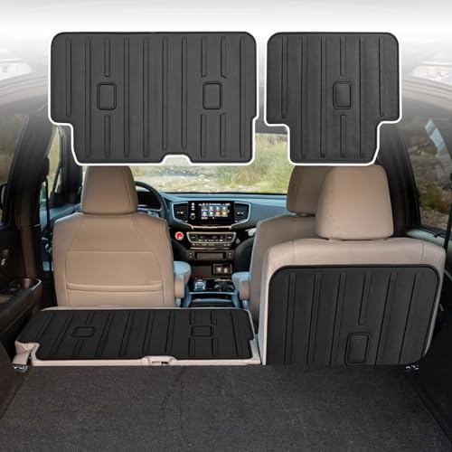 Backrest Mat for Honda Passport Accessories 2019-2025 with Hook&Loop Rear Trunk Mat Rear Seat Back Cover Protector All Weather Anti-Slip Split Dog Liner 2 PCS - color: Honda Passport 2019-2025, size: Backrest Mat