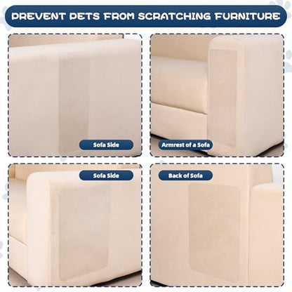 16PCS Large Anti Cat Scratch Furniture Protector for Sofa, Doors, Couch Corner Protectors from Cats Claws Scratching, Heavy Duty Anti-Claw Shield for Fabric Sofas