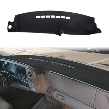 POSAID Dash Cover for 1997-2000 Chevy Chevrolet Silverado/GMC Sierra C1500 C2500 C3500 K1500 K2500 K3500, Dashboard Cover for 1997-1999 Chevy Tahoe/GMC Yukon, for 1999-2000 Cadillac Escalade, Black