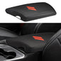 INTGET Car Center Console Armrest Cover for Dodge Challenger Accessories 2023 2022 2021 2020 2019 2018 2017 2016 2015 Interior Arm Rest Seat Cover Middle Console Lid Protector Pad(Black Stitches)