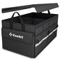 K KNODEL Car Trunk Organizer with Lid, Collapsible Car Trunk Storage Organizer, Car Organizer and Storage for SUV, Truck, Sedan (Medium, Black)