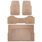 CAR PASS Beige Rubber Floor Mats&Cargo Liner,Waterproof Truck Mats Heavy Duty,All Weather Trim-to-Fit Automotive Mat for Car Truck SUV,Anti-Slip Easy Clean Durable,Full Set 5-Piece,3D Emboss All Beige - color: Beige Cargo Liner