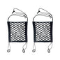 ZMD 2PCS Upgrade Cargo Net for Motorcycle Helmet Storage, 9.8"X11" High-Elastic Double Layer Bungee Net with 8 Hooks, Small Cargo Net for Bikes, Electric Bikes, Scooters, Motorcycles - size: 11 x 9.8 Inches