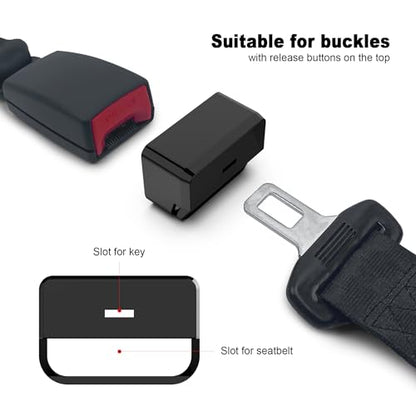 2Pack Car Seat Belt Lock Cover - Prevent Kids or Special Groups from Unbuckle Seat Belts (Universal Fit)