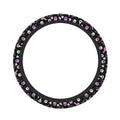 Gothic Bat Elastic Stretch Steering Wheel Cover 15 inch, Car Accessories Cover for Women Men, Breathable Anti-Slip - color: D03100154