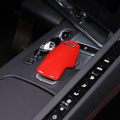 Daeiclru Car Gear Shift Knob Head Cover Compatible with Corvette C8 Z06 Z51 2020-2023, ABS Drive Mode Switch Knob Cover, C8 Accessories (Red)