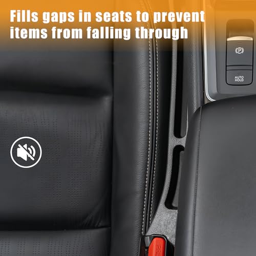 Car Seat Gap Filler Organizer 2 Pack, Car Gap Filler with Storage Slot Between Seat and Console, Universal Anti-Drop Organizer for Auto SUV Truck Accessories, Black - size: 2 PCS #1