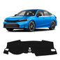 KUST Black Dash Cover Compatible with Honda Civic 2022-2026 Dashboard Cover Accessories for Civic Non-Slip Polyester Dashboard Mat Custom Fit Center Console Sunshield Protector No Glare - size: Civic 22-26(Black)