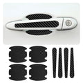 8PCS Carbon Fiber Car Door Handle Scratch Protectors, Universal Paint Guard Sticker for Door Handle Bowl, Fits Most Cars, Trucks, SUVs (Black)
