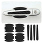8PCS Carbon Fiber Car Door Handle Scratch Protectors, Universal Paint Guard Sticker for Door Handle Bowl, Fits Most Cars, Trucks, SUVs (Black)