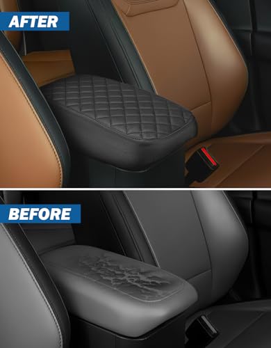 JOYTUTUS Center Console Cover Compatible with Ford Maverick 2022-2025 2026 Leather Armrest Cover Center Console Cushion Ford Maverick Accessories - color: Black